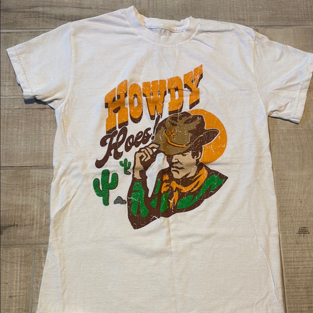 Howdy Graphic White T-Shirt